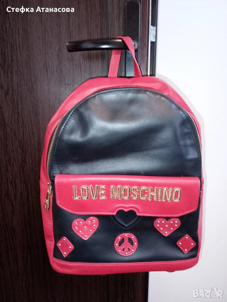 LOVE MOSCHINO Дамска черна раница, снимка 1