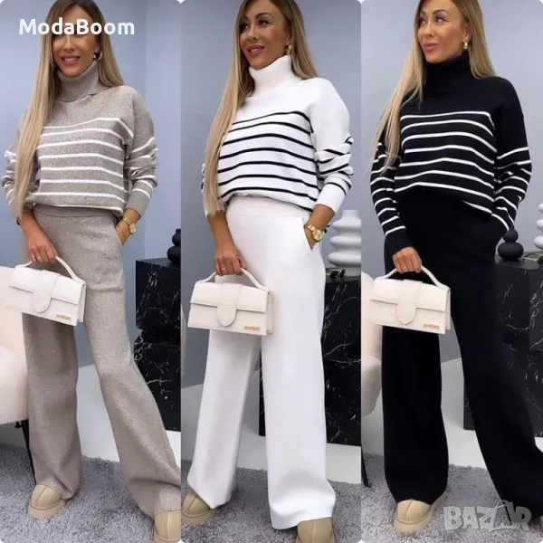 🌺Дамски комплект пуловер и панталон от трико🌺, снимка 1