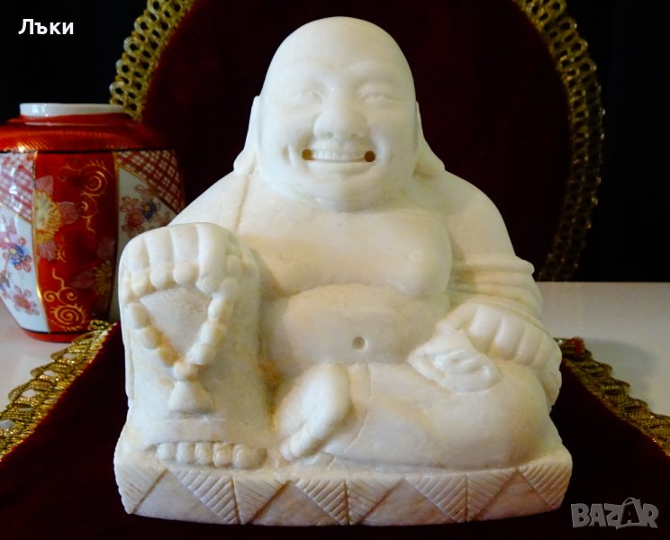 Буда статуетка от мрамор 1.5 кг. , снимка 1