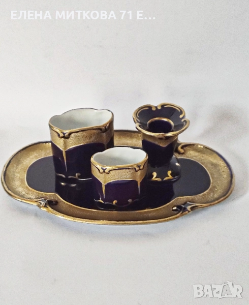 Порцеланов тоалетен/декоративен комплект от Илменау Порцелан,Германия, снимка 1