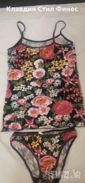 Комплект бельо с цветен десен, размер М, снимка 1