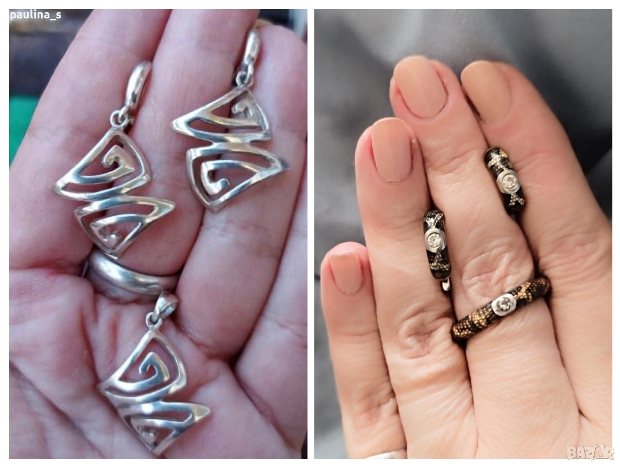 Два различни броя / Сребърен комплект бижута / проба 925 , снимка 1