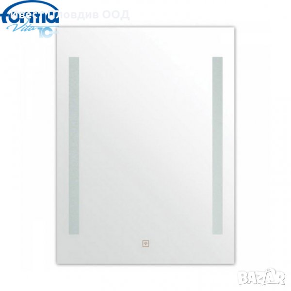 Огледало за баня с LED осветление и система против замъгляване 80x60см, снимка 1