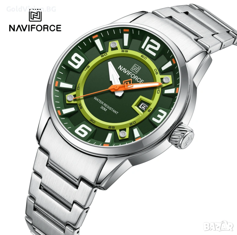 Мъжки часовник Naviforce 8044 – Green + ПОДАРЪК, снимка 1