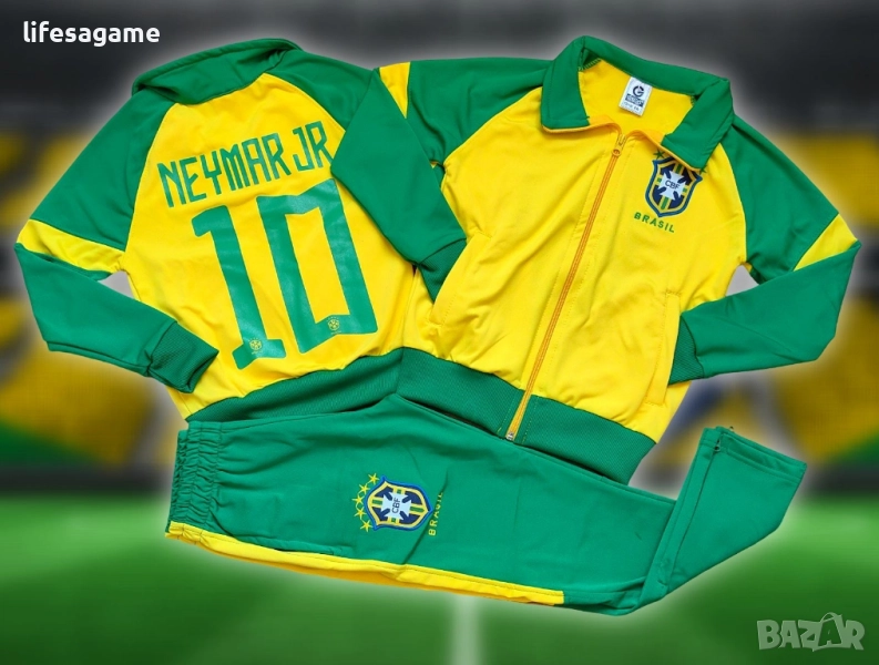Детски футболен екип Бразилия Неймар анцуг Brazil комплект горнище и долнище Neymar Jr., снимка 1