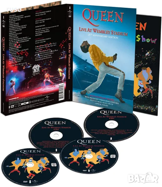 НОВО! Queen Live At Wembley Stadium 1986 2 DVD + 2 CD Юбилейно издание , снимка 1