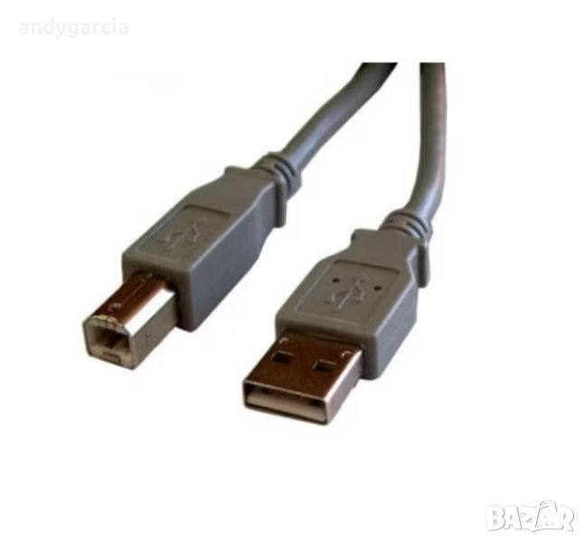 Кабел за принтер, USB A мъжки - USB B мъжки, 1.0 m, снимка 1