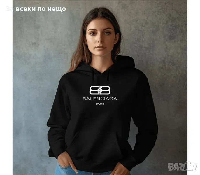 Balenciaga Дамска Черна Ватирана Блуза С Дълъг Ръкав🔝Дамски Суитшърт Баленсиага Код LFS241, снимка 1