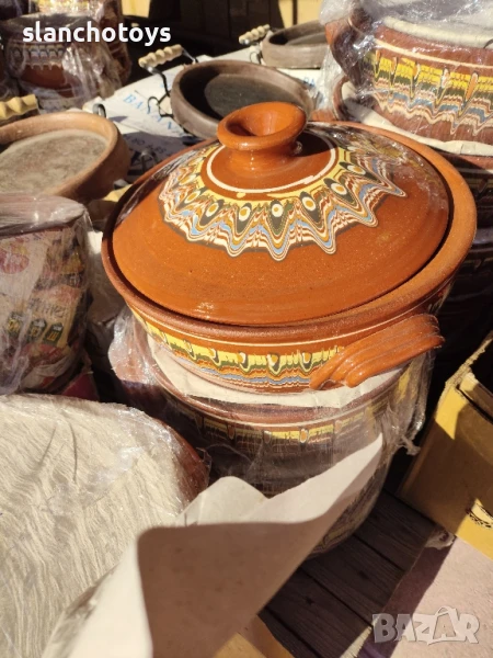 Глинена тава с капак,малка и голяма, снимка 1