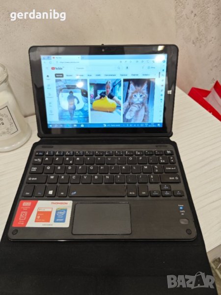Таблет тип лаптоп с безжична клавиатура и BG Windows 2GB RAM, снимка 1