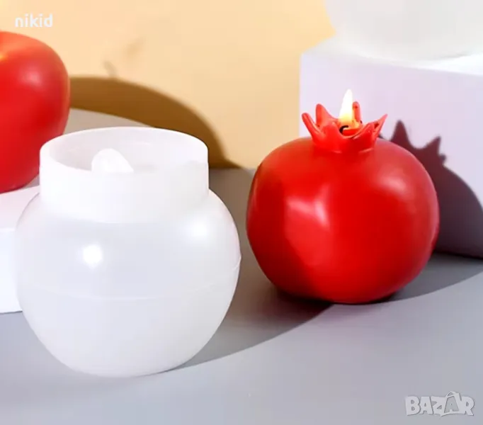 3D Нар голям силиконов молд форма калъп фондан шоколад гипс свещ, снимка 1