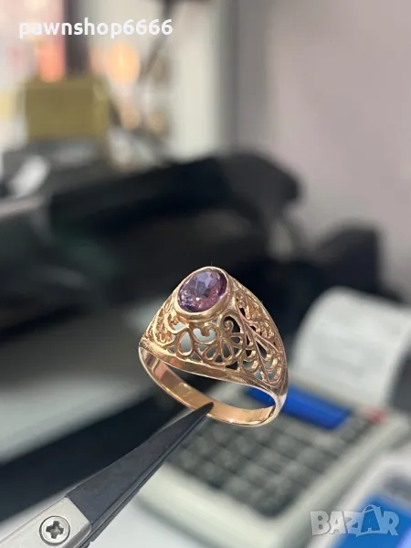 Златен руски пръстен 14 карата, снимка 1