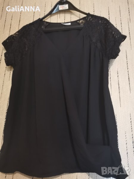 БЛУЗА ONLY С ДАНТЕЛА РАМЕНЕ РАЗМЕР  XL, снимка 1