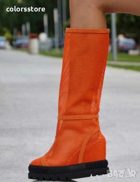 Летни ботуши - оранжеви с черно ходило - BL650, снимка 1