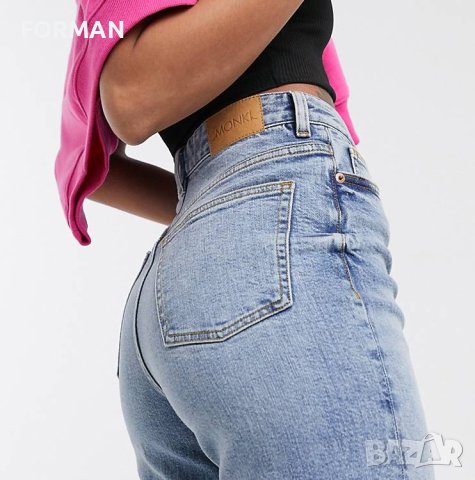 -20% СВЕТЛОСИНИ дънки с висока талия, снимка 2 - Дънки - 42967234