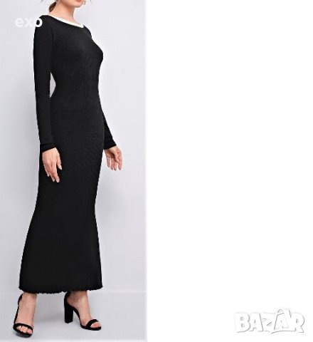 Макси черна рокля, Дълга черна рокля, Черна рокля