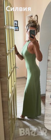 Елегантна зелена рокля, снимка 8 - Рокли - 37887595