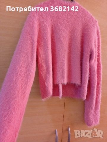 продавам дамска розова пухкава жилетка , снимка 8 - Жилетки - 51642499