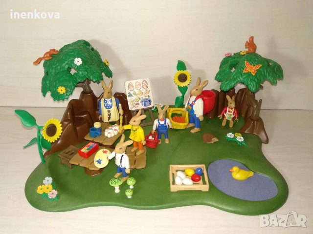 Playmobil великденски зайчета и работилница за боядисване на яйца Плеймобил Включени са фигурки от н, снимка 7 - Фигурки - 28790850