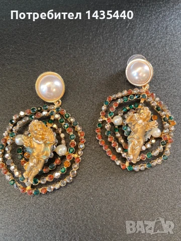 Ръчно изработени обеци от серията “Дом за ангели” на дизайнерката Анелия Милчева, снимка 3 - Обеци - 51110935