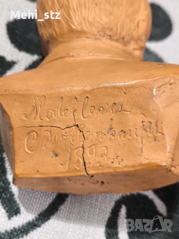 Теракота 1893 год. Рядка авторска антикварна скулптура., снимка 5 - Антикварни и старинни предмети - 53269380