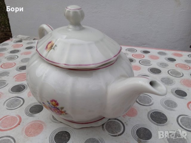 Стар порцеланов български чайник, снимка 7 - Аксесоари за кухня - 39814416