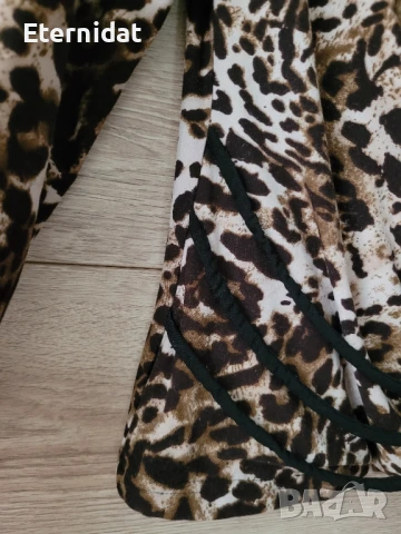 Елегантна блуза в тигров принт , снимка 4 - Блузи с дълъг ръкав и пуловери - 51429022