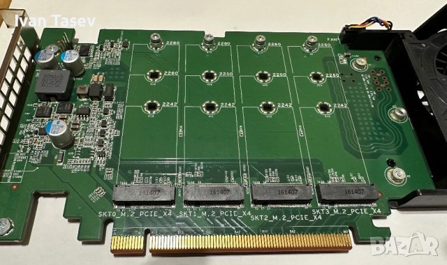 Адаптер Dell Quad NVMe M.2 PCIe x16 Ultra-Speed DPWC400, снимка 4 - Кабели и адаптери - 43659146