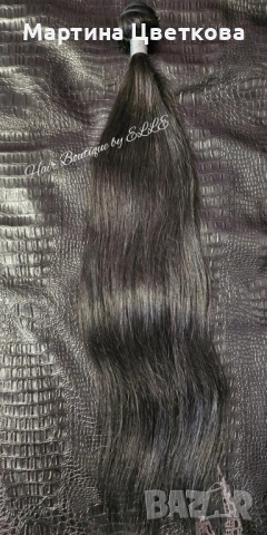 Естествена натурално черна коса , снимка 3 - Аксесоари за коса - 52536033
