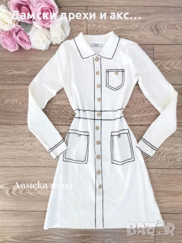 Рокля плетиво - 2 цвята , снимка 2 - Рокли - 53031552