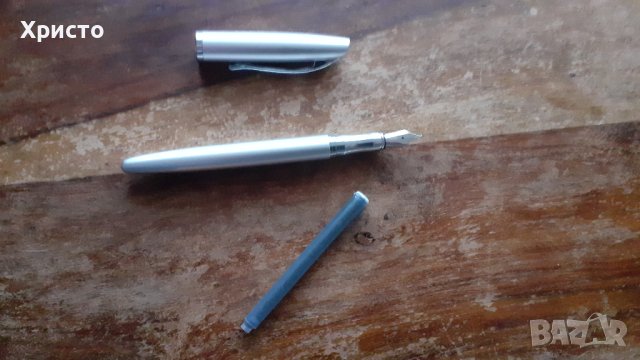 писалка Пеликан Peliкan сребрист метал в кутия, снимка 8 - Ученически пособия, канцеларски материали - 44041599