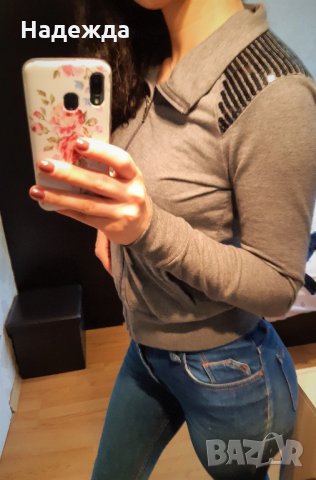 Дамски спортно-елегантен суитшърт с пайети , снимка 4 - Блузи с дълъг ръкав и пуловери - 28251151