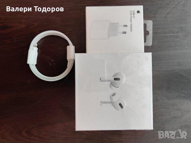 AirPodsPro IPhone  комплект чисто нови! , снимка 1 - Bluetooth слушалки - 43832293