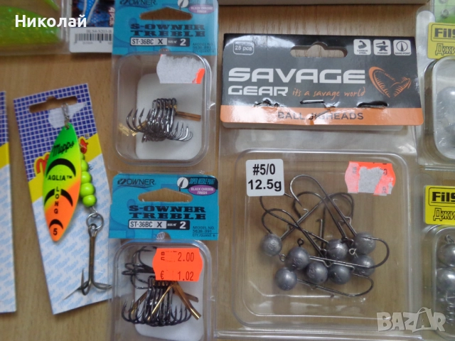 Тройни куки,воблер,блесни,силикони,джиг глави и др., снимка 4 - Такъми - 52502795