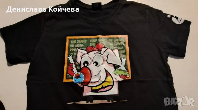 2 броя черни тениски за 12 г., снимка 4 - Детски Блузи и туники - 49182334