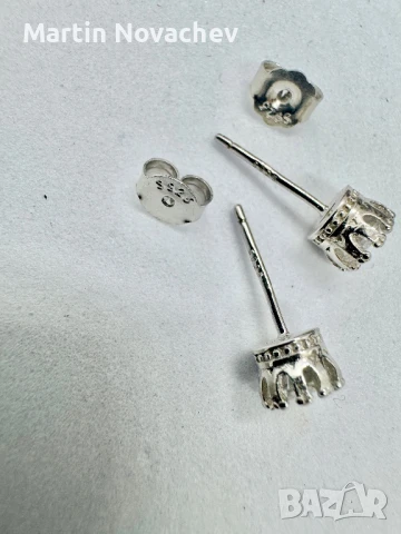 Сребърни обеци с мойсанит (Диамант) 0.5 карата, снимка 9 - Обеци - 51370927