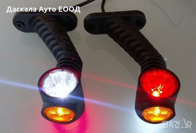 1 бр. тройни LED ЛЕД рогчета , габарити , 12-24V , Полша , снимка 3 - Аксесоари и консумативи - 35554253