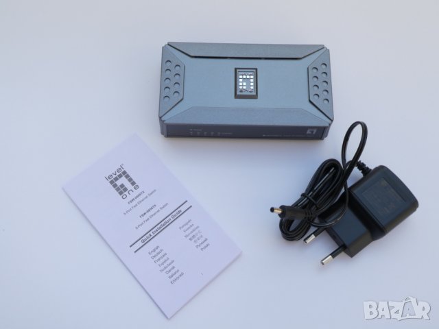 суич LEVELONE, Германия, 5 порта, 10/100Mbps,, снимка 4 - Други - 27047751