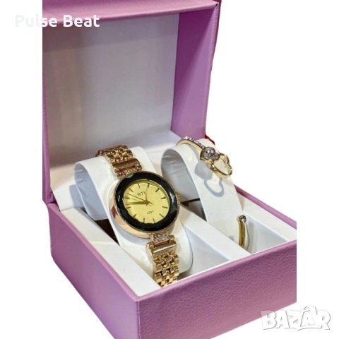 Дамски подаръчен комплект - Елегантен часовник с нежна гривна, снимка 5 - Дамски - 52056571