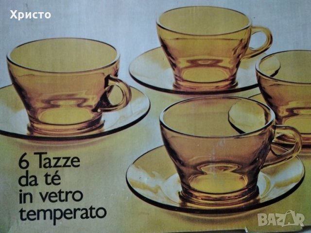 Сервиз за чай кафе Bormioli, снимка 2 - Сервизи - 33613176