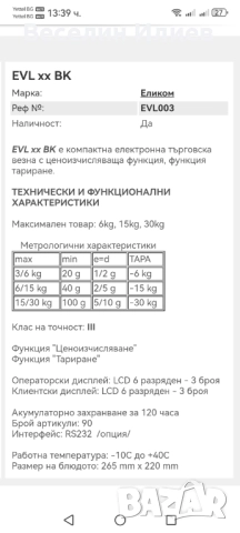 Електронна везна Elicom , снимка 7 - Везни - 52304507