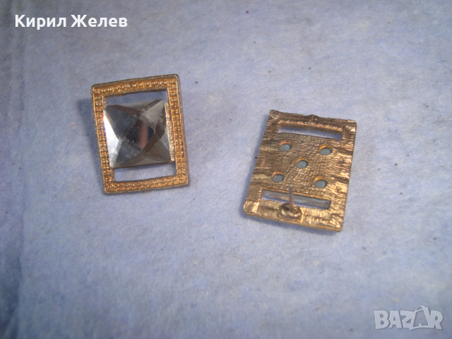 ПОЗЛАТЕНИ ФАСЕТИРАНИ КРИСТАЛНИ АР НУВО СТИЛ ОБЕЦИ 8908, снимка 3 - Обеци - 36502489