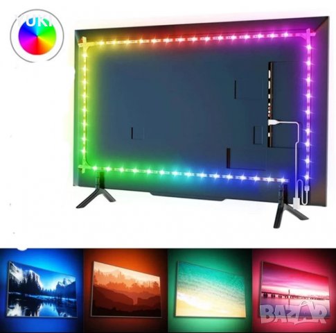 Светодиодна мулти-цветова лента-RGB,SMD 2835, 300 LED, DC-12 V с 24 бутона дистанционно. , снимка 17 - Лед осветление - 35113371