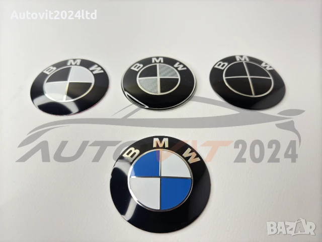 BMW Емблема Бмв - 82мм/74мм немска e60 e61 e90 e92 e39 e46 e65 x3 x5, снимка 5 - Аксесоари и консумативи - 50741091