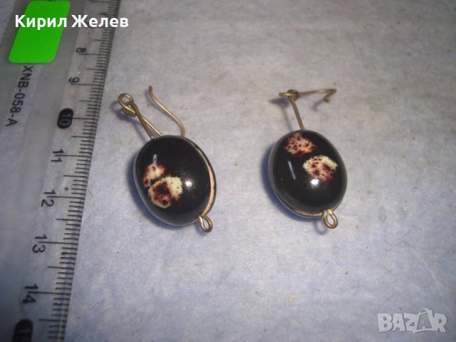 СТАРИ РЕТРО АР НУВО ОБЕЦИ АРТ ЦВЕТНА КЕРАМИКА и БРОНЗ РЪЧНА МАЙСТОРСКА ИЗРАБОТКА 76261, снимка 3 - Антикварни и старинни предмети - 36614970