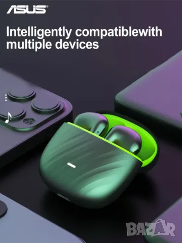 Безжични слушалки ASUS 36ч работа, снимка 5 - Bluetooth слушалки - 48602386