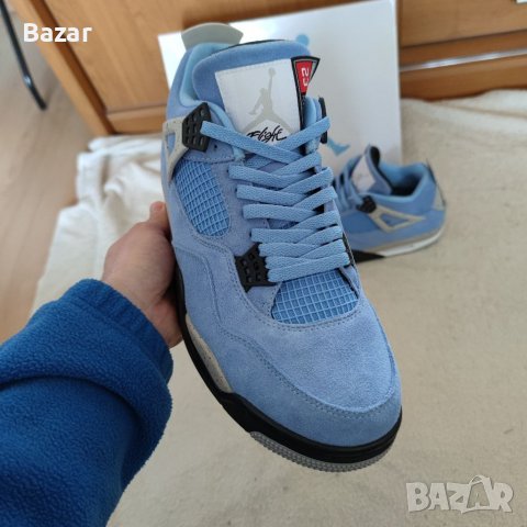 Nike Air Jordan 4 Retro UNC Размер 43 Номер 27.5см Стелка Нови Мъжки Кецове Обувки Маратонки Сини , снимка 15 - Кецове - 39460979