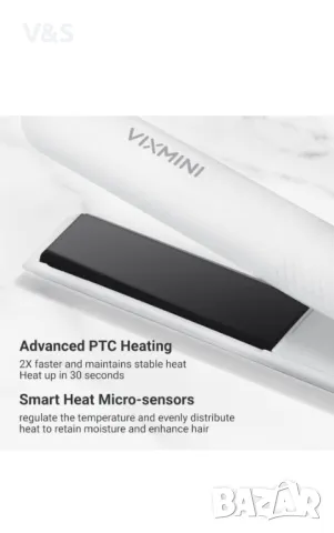 Преса за коса професионална, Керамична,2 в 1,За права и вълниста коса, С 5 темп. настройки 160-238°C, снимка 3 - Преси за коса - 48665899