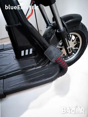 Двуместна електрическа триколка blueElectric Pudding 1800W | 48V | 23Ah | BLACK, снимка 9 - Мотоциклети и мототехника - 49745635