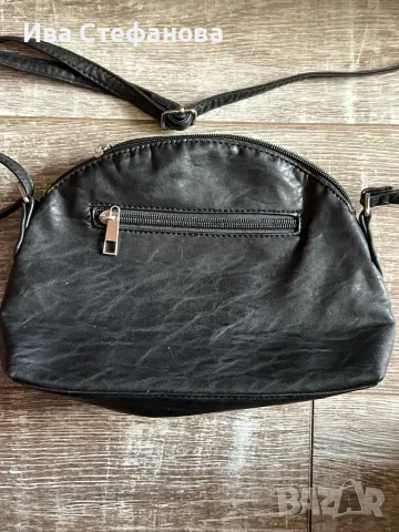 Уникална нова черна естествена кожа ежедневна елегантна чанта 3Д 3D голямо цвете ., снимка 3 - Чанти - 47320461